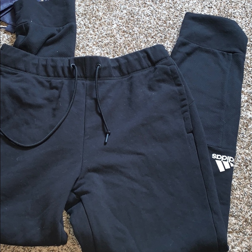 Adidas black joggers